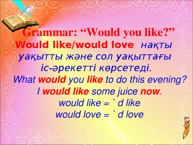 Would you like anything to drink. Would like to правило. Предложения с would like to. Предложения с i would like to. Предложения с would you like.