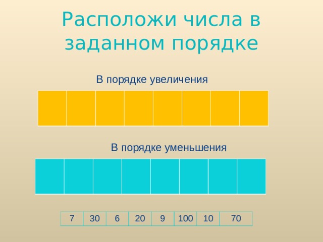 В порядке уменьшения. Числа в порядке уменьшения. Числа в порядке увеличения. Порядок увеличения. Расположи числа в порядке увеличения.